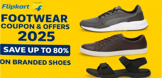 Flipkart Footwear Coupons & Offers 2025 – Save Up to 80% on Branded Shoes